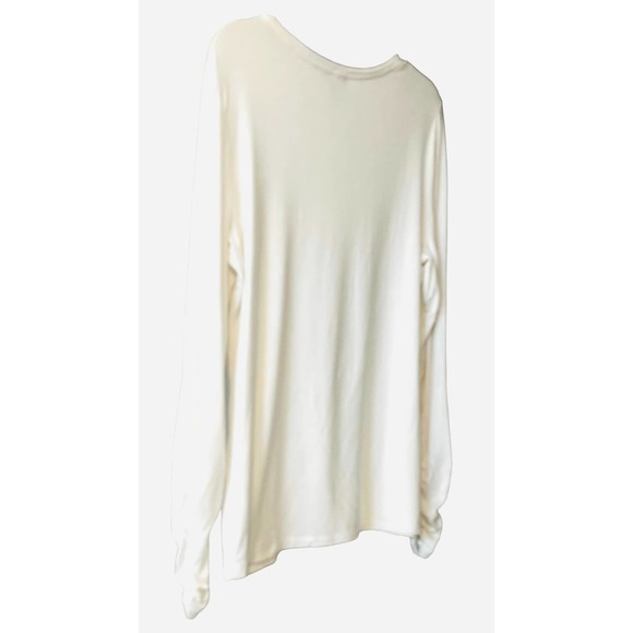 ESPIRIT LONG SLEEVE ROUND NECK TUNIC TOP, WOMENS, XL, WHITE, FANCY SLEEVES - Picture 5 of 9